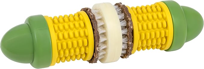 PetSafe Busy Buddy Cravin' Corn - Adjustable Slow Feeder Toy with Refillable Treat Rings - Cleans Teeth & Gums, Cures Boredom & Slows Down Eating Habits - Medium/Large - for Dogs 50+ lb