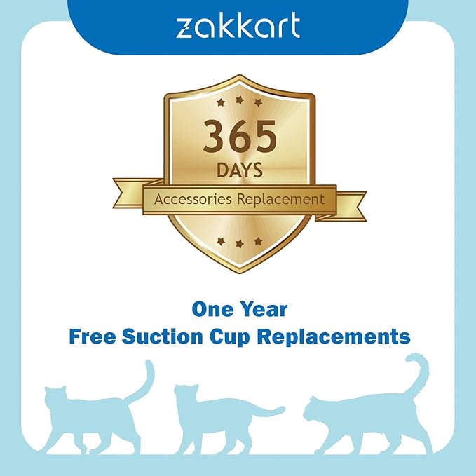 Zakkart Foldable Cat Hammock for Window - Cordless, Machine Washable Bed, Robust Metal Frame & ABS Brackets - Cat Window Perch for Large Cats and Kitten (Brown Bolster Bed, Large)