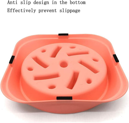 WenYing Slow Feeder Puzzle Dog Bowls, Interactive Bloat Stop Bowl, Food Water Fun Feeding, Non-Slip Anti Choke Healthy Diet, Pink
