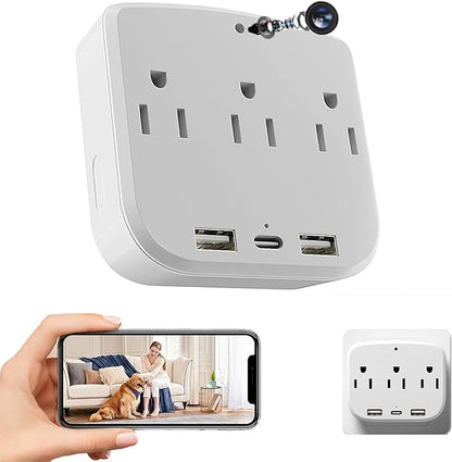 ULar 4K Outlet Camera Wall Charger Indoor Cameras Pet Monitor-WiFi Cam with App Remote, Motion Alerts & Local Storage- No Audio