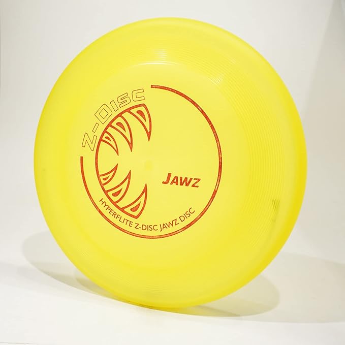 Hyperflite Z-Disc Jawz 9.25 Inch Dog Sport Flying Disc, Long Distance, Tough & Puncture-Resistant Lemon - Lime