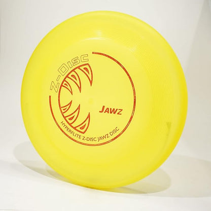 Hyperflite Z-Disc Jawz 9.25 Inch Dog Sport Flying Disc, Long Distance, Tough & Puncture-Resistant Lemon - Lime