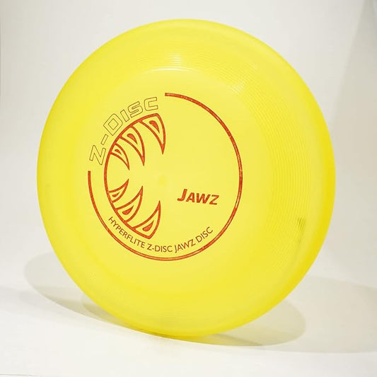 Hyperflite Z-Disc Jawz 9.25 Inch Dog Sport Flying Disc, Long Distance, Tough & Puncture-Resistant Lemon - Lime