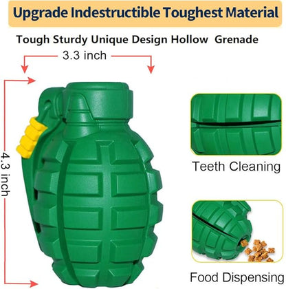 Unique Dog chew Toys for Aggressive chewers Large Breed Indestructible, Life Time Gurantee Ultra Durable Tough Chew Teething Toys for Puppy Medium Dogs Dental Care Ball Green