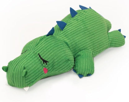 ZippyPaws Snooziez with Shhqueaker - Silent Squeaker Dog Toys, No Squeak Puppy Plush Toy, Chew Toy with Ultrasonic Squeaker, Quiet Stuffed Toy for Small, Medium, & Large Dogs - Alligator