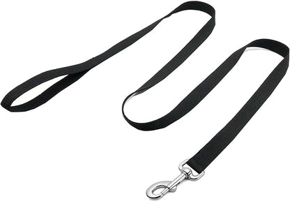 Strong Nylon Dog Leash, 4FT/ 5 FT/ 6FT Dog Leashes for Medium Large Dogs (6FT, Black)