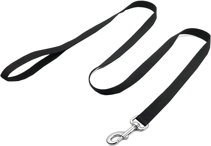 Strong Nylon Dog Leash, 4FT/ 5 FT/ 6FT Dog Leashes for Medium Large Dogs (4 FT, Black)