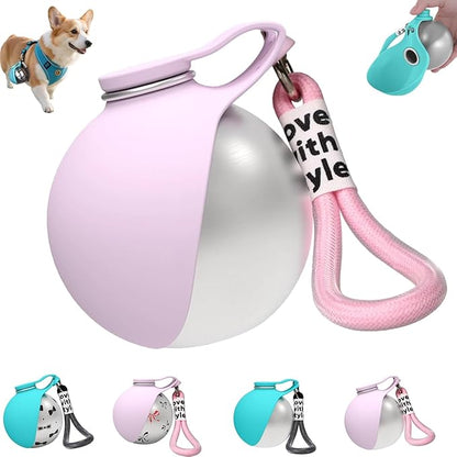 2-in-1 Portable Tumbler for Dogs, Leak-Proof Stainless Steel Dog Water Bottle with Foldable Silicone Bowl, Compact Travel Dispenser for Walking, Hiking & Small Dogs (#3)