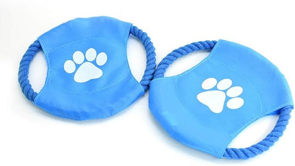 Dog Toys Flying Disc Rope Toy Chew Toys 2 Pack for Dogs Flying Discs Training Cotton Rope-Dog Toy Pack Set DT1-2P Footprint