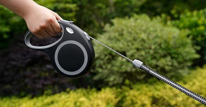 Retractable Dog Leash, 30 FT Dog Walking Leash for Small Medium Large Dogs up to 110 lbs, Heavy Duty No Tangle, Black