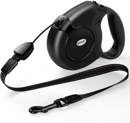 Retractable Dog Leash, 26 Ft Heavy Duty Pet Walking Leash for Small Medium Large Dogs up to 99lbs, Anti-Slip Handle, 360 ° No Tangle, Nylon Tape, One-Handed Brake