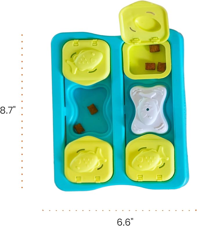 Catstages Kitty Cube Interactive Treat Puzzle Cat Toy, Blue
