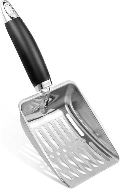 Stainless Steel Cat Litter Scoop,Metal Cat Litter Scoop,Kitty Metal Scooper,Sturdy Mesh Scooper