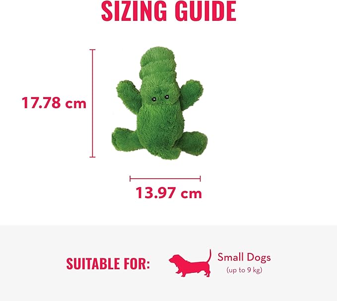 KONG Ali Alligator Cozie Dog Toy, Small