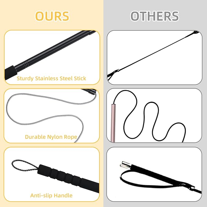 Outdoor Flirt Pole for Dogs - Interactive Toy Teaser Wand for Dogs Outdoor Chase and Tug of War Heavy Duty Dog Flirt Pole, Durable Pet Toys for Dog, Black