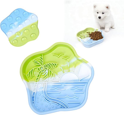 WUGO Slow Feeder Dog Bowls with Suction Cups for Dog Cat Dishwasher Microwave Puppy Puzzle Bowl