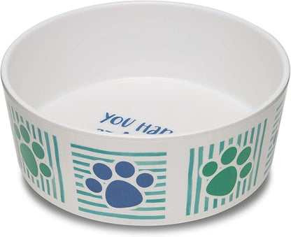 Loving Pets Dolce Moderno Ceramic Look Dog Bowl – Modern Melamine Dog Food Bowl & Dog Water Bowl – Durable, Non-Slip Pet Dish for Small & Medium Dogs – Dishwasher Safe Dog Bowl (Large, 47 oz)