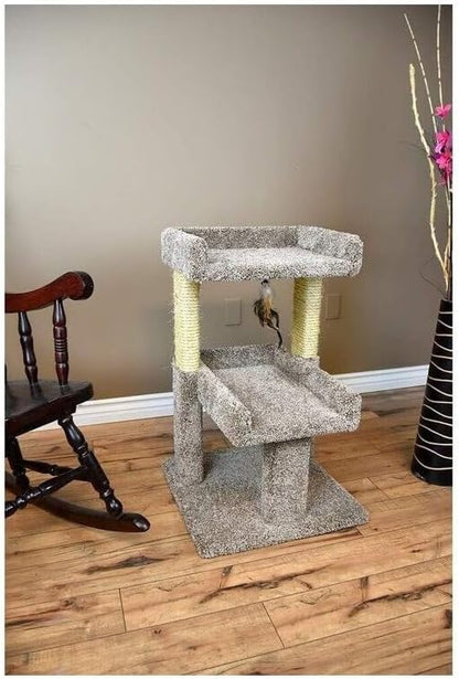 Cat Tree & Play Perch - 20"x20"x32" Large Indoor Cat Tower