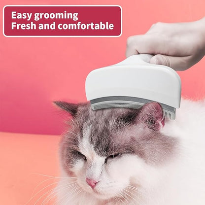 V-Tooth Deshedding Comb, Pet Hair Removal Tool, Multifunctional Hairs Removal Brush, Cat Dog Grooming Brush, Tight V-shaped Comb Teeth To Effectively Remove Pet Hair Loss (White, L+S)