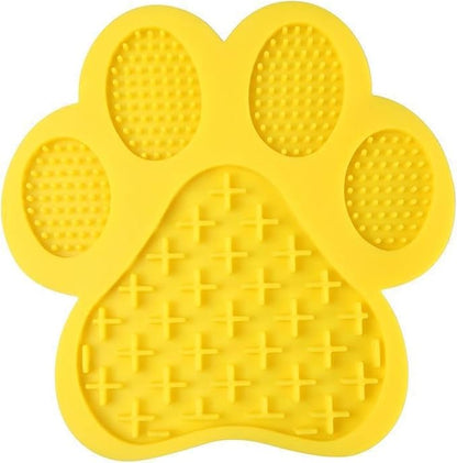 Dog Lick Mat for Dogs, Non-Slip Silicone Snuffle Mat for Pet, Pet Supplies for Anxiety Relief & Slower Eating (Yellow)