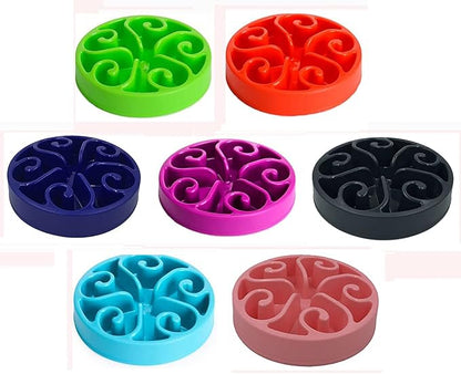 Dog Bowl Slow Pet Feeders Non Skid Bowl Dog Water Bowl Dry Food Bowl Slow Feeder Fun Bowl Slow Eating Bowl for Small Dog Large Dog Medium (Red, L)