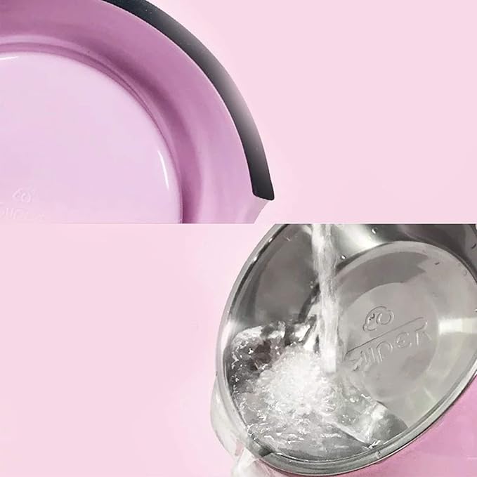 Pet Bowls Stainless Steel Dog Cat Pet Bowl Universal Pet Water and Food Bowls 4 Sizes and 5 Colors Available (L, Pink)
