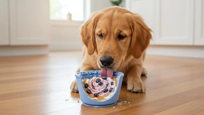 Buddy Bowl Dog Slow Feeder Lick Bowl, Silicone, for Mealtime & Bath Time, Promotes Calm & Healthy Eating, All Dog Sizes