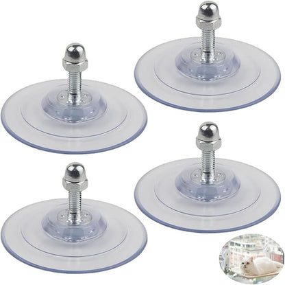 4 Pack Cat Window Perch Suction Cup Replacement with Screws 85mm Sturdy Strong Hanging Holder Suction Cups for Cat Window Perch Cordless Hammock Foldable Cats Bed Seat