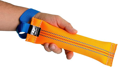 K9 Dog Bite Tug Toy with 2 Strong Handle - Made of Durable & Tear-Resistant Fire Hose - Perfect for Tug of War, Fetch & Puppy Training - Ideal Pull Toy for Medium to Large Dogs, 10 Inches