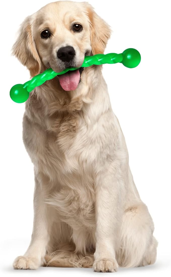 Ycozy Dog Chew Toys 11'' Long for Small/Medium Dogs Aggressive Chewers, Rubber Puppy Dog Rope Toys Knot Dental Teething Toys Almost Indestructible Washable