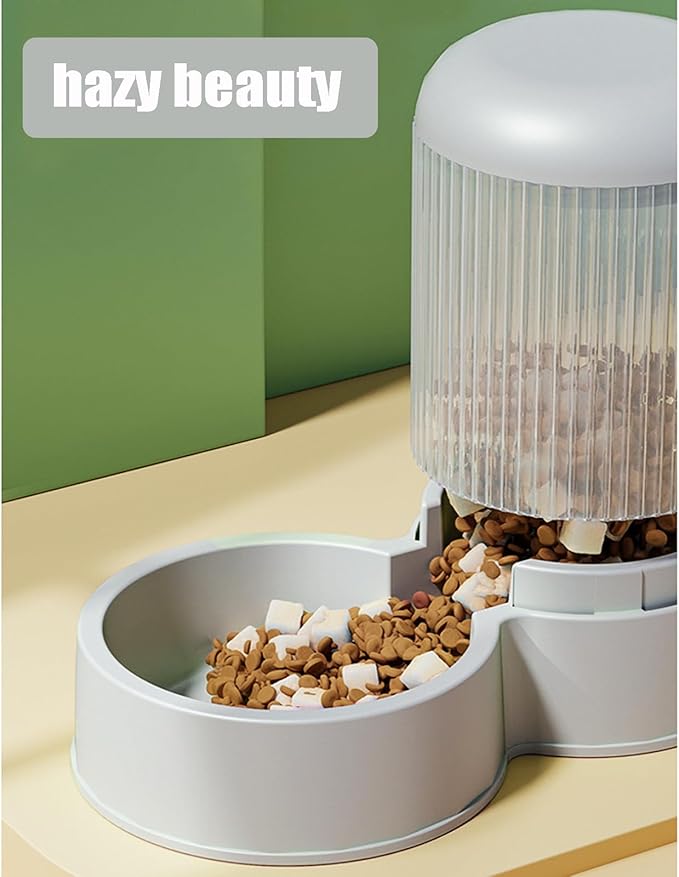 GKYZBB Automatic Cat Feeder and Cat Water Dispenser,Automatic Feeder and Water Dispenser 1 Gallon for Small Medium Big Dog Pets Puppy Kitten
