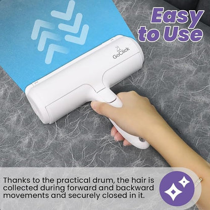 The GoClick Roller Pet Hair Removal Tool effortlessly removes dog and cat hair from furniture, clothes, and more. Durable, easy to use, and built for a cleaner, fur-free home.