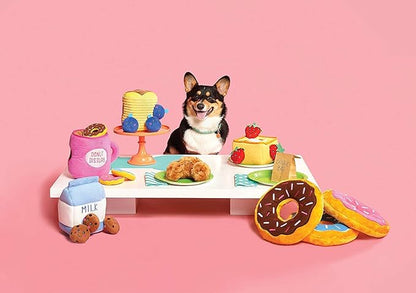 ZippyPaws Burrow- Interactive Dog & Puppy Toys for Boredom, Stimulating Pet Products to Keep Them Busy, Hide & Seek Plush Puzzles, Squeaky Toy for Enrichment, for Small & Medium Dogs- Popcorn Bucket
