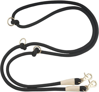 8.5ft Multifunctional Hands Free Nylon Rope Waist Dog Leash, Adjustable Shoulder Crossbody Walking Lead