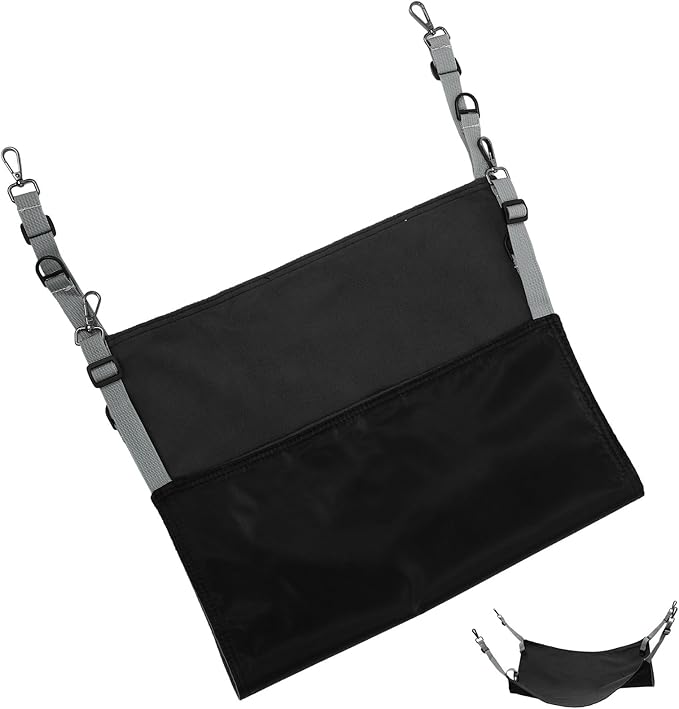 Homoyoyo Cat Hanging Bed Hammock Washable Soft Black Large Cat Cage Mat Suitable for Indoor and Outdoor Pets