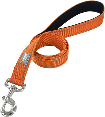 Reflective Dog Leash 6 FT Padded Handle Nylon Dogs Leashes for Medium Dogs Orange