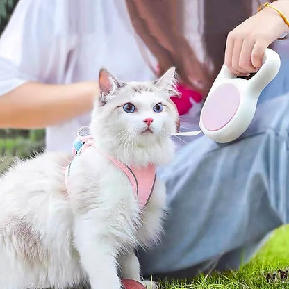 Lavender Purple Retractable Dog Leash 10 ft for Small and Medium Dogs and Cats, One Button Brake, Pause, Lock by LFCXHTY