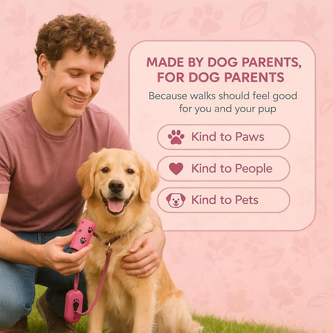 Dog Poop Bags 270 Count Pink, Poop Bags for Dogs, Extra Strong Leak Proof Scented Odor Control Dog Waste Bags, 18 Rolls with Paw Print, Fits Most Dispensers