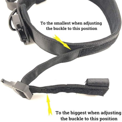 Xqpetlihai Tactical Dog Collar Adjustable Military Nylon Dog Collar with Control Handle and Heavy Duty Metal Buckle for Medium and Large Dogs (Green,XL)
