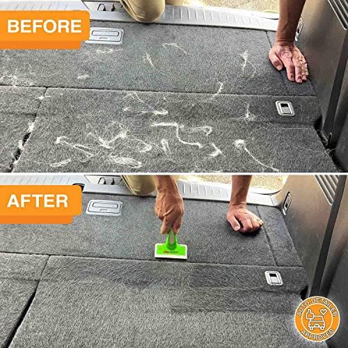 FurDozer Pet Hair Remover & Auto Detailing Tools - Cat & Dog Hair Remover for Carpets, Car Interiors, Couches, Bedding, & Pet Furniture (Green, (2 Pack) - X6) - Image 3
