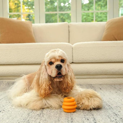 Green Sheep Natural Rubber Ball Dog Toy, Small Yellow Chew Toy for Puppies & Small to Medium Dogs, Durable Interactive Dog Toys to Keep Them Busy