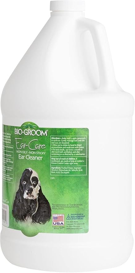 Bio-Groom Dog Ear Care Cleaner Drops - Pet Ear Cleaner for Dogs and Cats, Cruelty-Free, Gentle Wax Remover - 1 Gallon