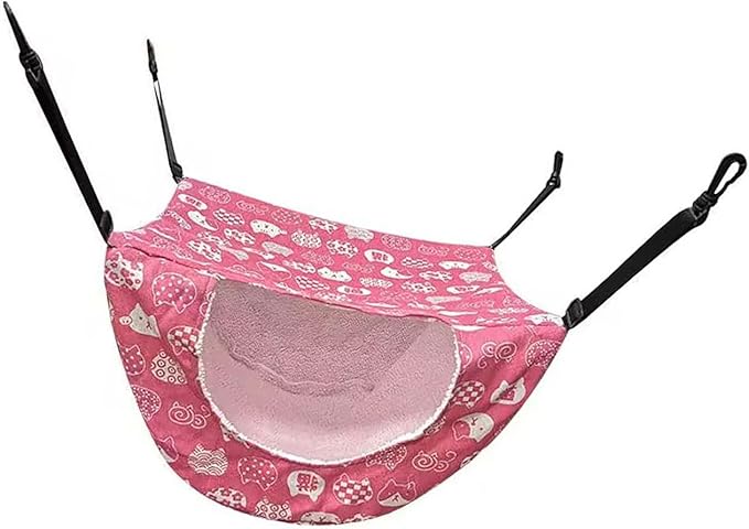 Adjustable Hanging Bed for Pet Cats Machine Washable Resting Hammock with Stable Rope for Cage Cats Tree
