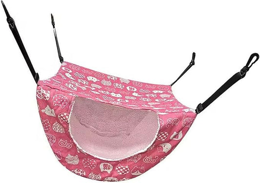Adjustable Hanging Bed for Pet Cats Machine Washable Resting Hammock with Stable Rope for Cage Cats Tree