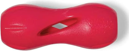 West Paw Qwizl Durable Zogoflex Dog Puzzle Toy for Mental Stimulation, and Enrichment - Treat Dispensing for Bully Sticks and Dental Sticks - Dishwasher Safe - Made in USA - Large - Ruby