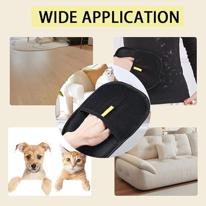 Pet Hair Removal Glove, Electrostatic Pet Grooming Gloves for Cat and Dog, The Tool of Pet Hair Remover, Reusable Pet Hair Remover for Couch, Furniture, Clothes, Easy Cleaning,Grooming Gloves-1 PCS