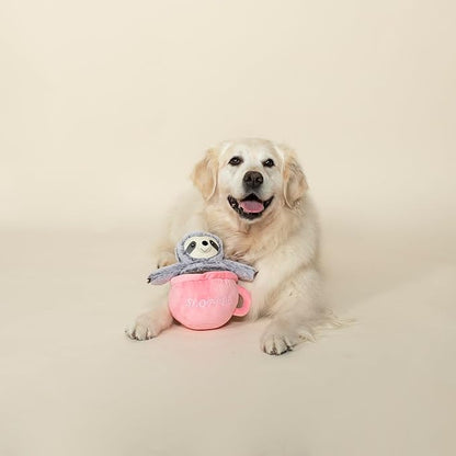 Fringe Studio Slown' Dwn for Summer Sloth Pet Toy, Sloffee (289377)