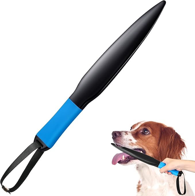 Lenwen Dog Break Stick Pet Dog Bite Training Stick Pet Chew Toys for Small Medium Pet Supplies, 13.6 x 2 x 0.6 Inch(Blue)