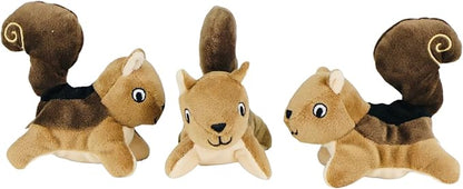 Glow Pups Hide and Seek Dog Toy, Stuffed Animal Tree House, Burrow Dog Toy, Hide and Seek Toy for Small Dogs (Replacement Animals, Squirrel)