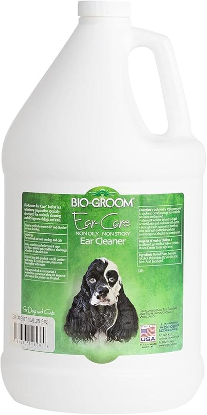 Bio-Groom Dog Ear Care Cleaner Drops - Pet Ear Cleaner for Dogs and Cats, Cruelty-Free, Gentle Wax Remover - 1 Gallon